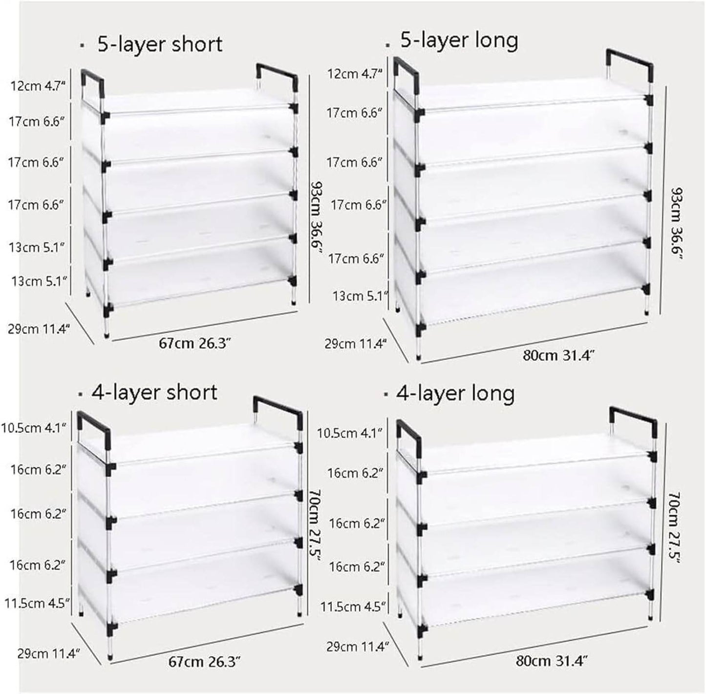Heavy-Duty Multi-Layer Shoe Cabinet Organizer