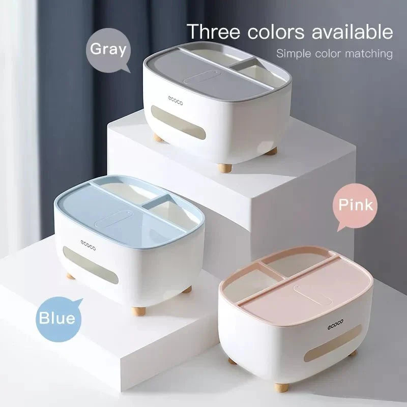 Ecoco Tissue Box With Storage Holder