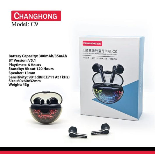 Changhong C9 bluetooth 5.1, Hd Sound Quality Wireless Airbuds